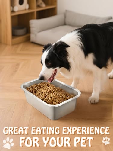 MEWTOGO 1.5 Gallons Large Capacity Food Grade Stainless Steel Dog Bowls - size: 1.5 Gal