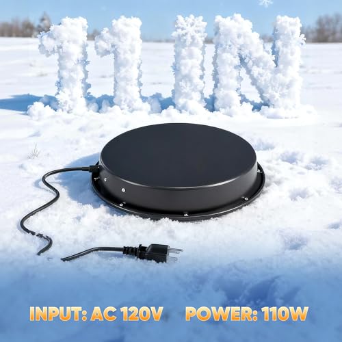 Eggluuz Chicken Water Heater for Winter, 110 Watt Chicken Drinker Heated Base 11 in Chicken Waterer Heater with Thermostat