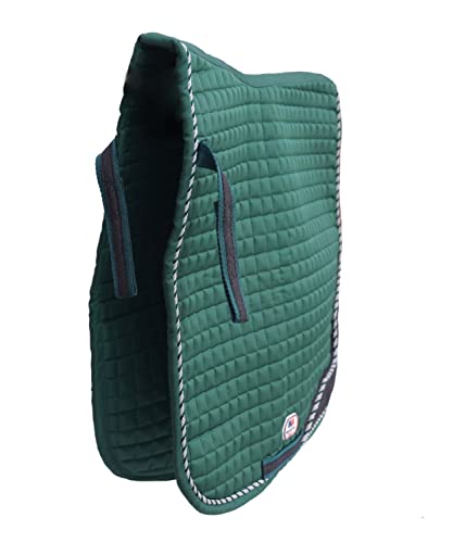 Majestic Ally Designer Quilted 1" Square All Purpose English Saddle Pad - color: Hunter Green