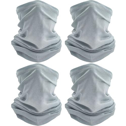 TICONN Neck Gaiter for Men Women, Cooling Bandana Face Mask Cover Gator - color: Chiseled Stone-4pk, style: Quick Dry