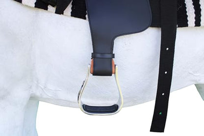 CHALLENGER Horse Western Aluminum Feather Engraved Saddle Stirrups 51245