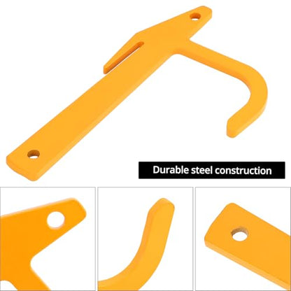 QWORK Chain Link Banana Clip, 5 Packs Hook Loop Mesh Tools, Steel Fence Stretcher Tensioning Kit for Barbed Wire, Fence Wire