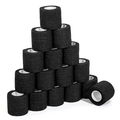 Self Adhesive Bandage Wrap,Bandage Tape,Medical Tape,Vet Tape - color: Black, size: 2inch*16rolls