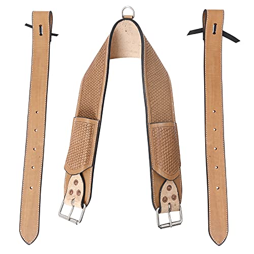HILASON Horse Western Carved Leather Rear Flank Back Cinch Girth Saddle Billets Comfytack | Billet Strap