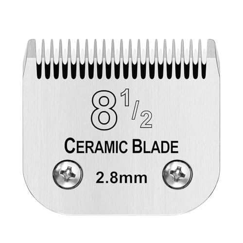 8 1/2 Dog Grooming Ceramic Blade,Compatible with Andis ,Oster A5,Wahl KM10 - color: Silver, size: 8 1/2 blade 2.8mm