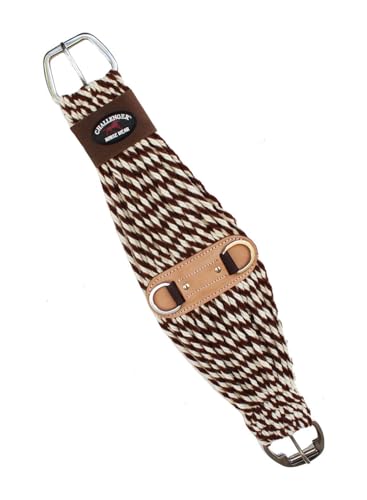 CHALLENGER Horse Western 27 Strand Double Weave Two-Tone Mohair Blend Roper Cinch 97RT05 - size: 32 inches