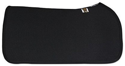 ECP Equine Comfort Products 3D Mesh Western Saddle Pad, Breathable Air Channels, Contoured Spine Support, Non-Slip Grip, Lightweight All-Purpose Therapeutic Riding Pad, Black