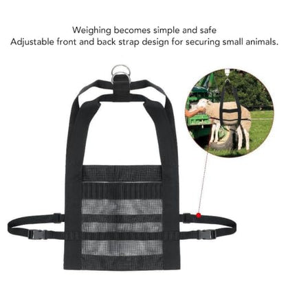Calf Sling for Weighing Animals,60LBS Capacity Livestock Weighing Sling with Adjustable Back Straps, Small Animal Hanging Weight Harness for Calves,Pigs