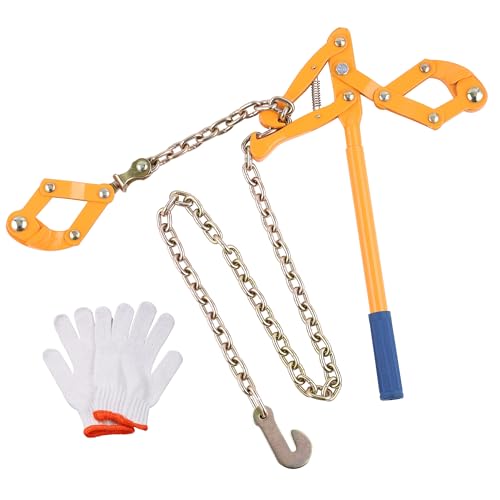 Chain Fence Strainer Plain Barbed Woven Wire Stretcher Tool for Center & End Post Pull, Carbon Steel Fence Tensioner Repair Tool, 47.25" Chain Capacity 2200lbs Farm, Ranch (Yellow, 1 Pack) - color: Yellow (1 Pack)