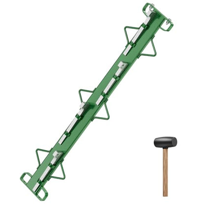 Wire Fence Stretcher Bar with Wedges,Woven Mesh Tensioning Tool for Farm | Heavy-Duty Steel Fence Puller for Tightening Woven&Welded Wire,Ideal for Cattle,Horse Enclosures,Post Installation - size: 46 Inch