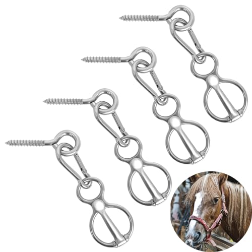 Horse Tie Ring, 304 Stainless Steel Blocker Tie Ring for Horse Supplies - color: Silver