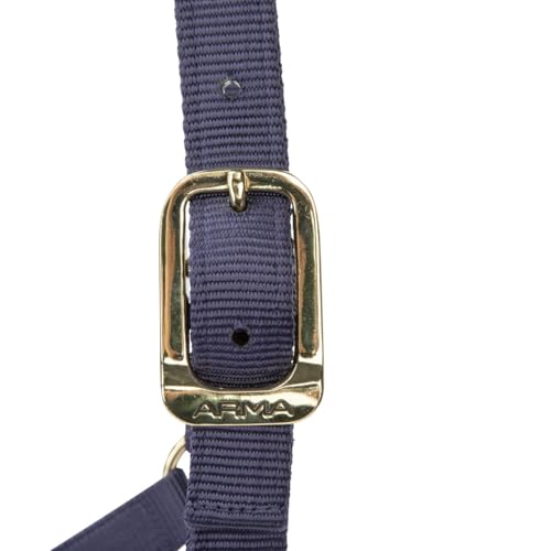 Shires ARMA Adjustable Nylon Halter - color: Navy, size: Full