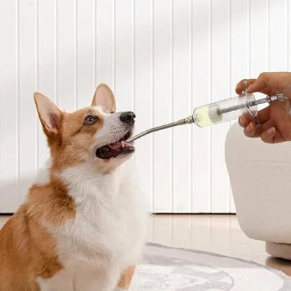 30ml Reusable Goat Syringe with 2 Drench Nozzle,Adjustable Dosage Detachable Drench Syringe for Sheep,Rabbit,Cat,Dog ,Goat Suppplies