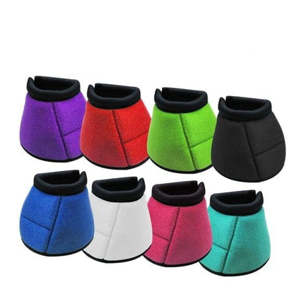 Showman Elite Equine Bell Boots - color: Black, size: Large