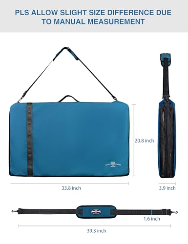 Harrison Howard Western Saddle Pad Carrier - Holds Multiple Pads With Vented Sides - English or Western Tack Bag - Blue - color: Blue