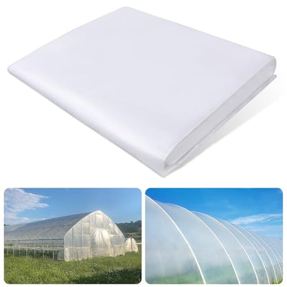 Greenhouse Plastic Sheeting 6.5' x 19.7' 6 Mil, Clear UV Resistant Heavy Duty Polyethylene Film, Thick Greenhouse Cover for Garden, Farm, Agriculture - size: 6.5x19.7 FT