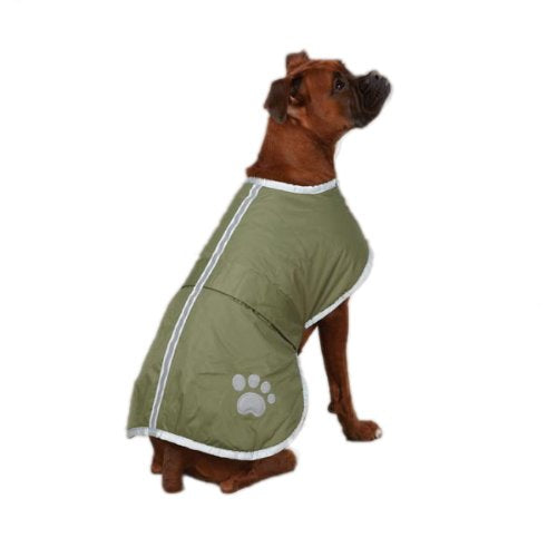 Zack & Zoey Polyester Nor'easter Dog Blanket Coat, XX-Small, Chive - color: Chive, size: XX-Small