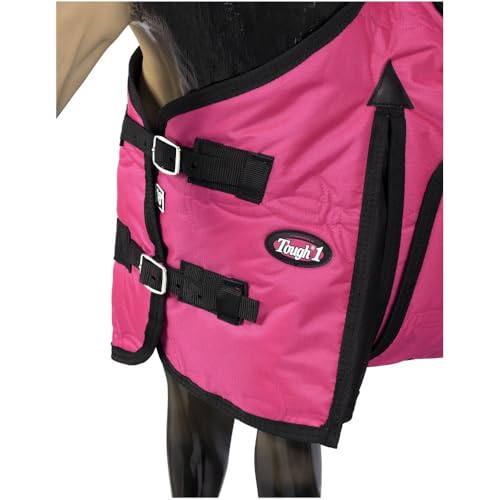 Tough1 600D Miniature Stable Blanket with Belly Wrap - color: Pink, size: 36"