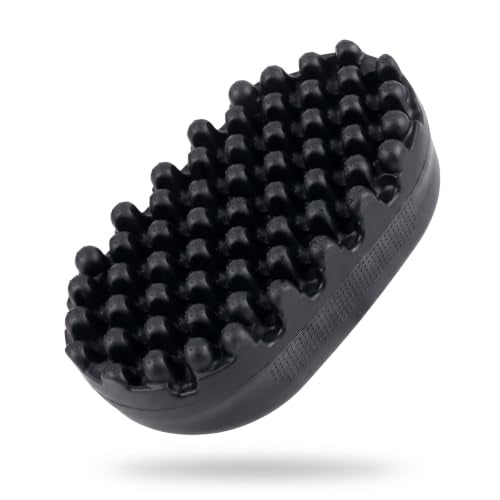 Large Size Black Rubber Curling Hair Brush Premium Twist Tool for Afro Curly Coiled 4C Hair Quick Easy Styling - size: Samll