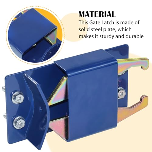 S16100300 Heavy Duty Two Way Gate Latch 1-5/8" to 2" Diameter, Blue - color: 1XS16100300