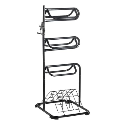 VEVOR Freestanding Saddle Stand, 30 x 30 x 68.5 in, 3 Tiers Saddle Rack, Heavy Duty Saddle Blanket Holder with Removable & Rotating Tiers, English & Western Saddle Rack for Tack Room Organization - style: XL Large 3 Tiers-1 Pack