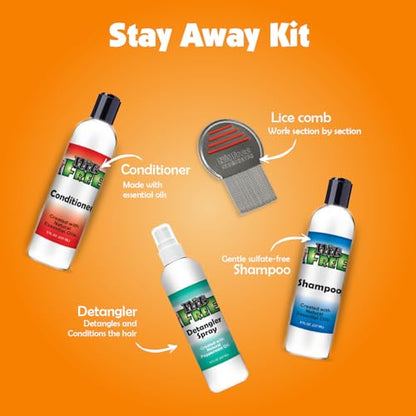 Nit Free Lice Care Kit, Comb, Shampoo, Conditioner, Detangling Spray Set
