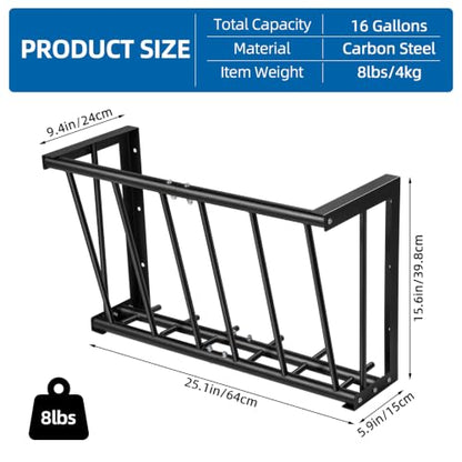 Wall Mounted Hay Feeder Rack &Hanging Blanket Holder，27'' Long Hay Rack Heavy Duty Carbon Steel 16 Gallon Livestock Hay Feeder with Rust Resistant Coating,for Horses,Goats,Sheep in Stable and Farm