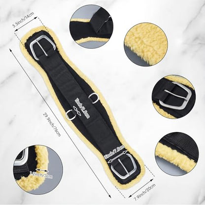 Soulchen Fleece Horse Cinch with Removable Liners 30 Inch Breathable