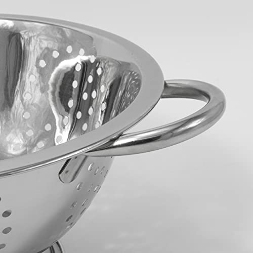 ExcelSteel Colander Set Stainless Steel | Nesting Design | Mirror Polished-| Oversized Handles-| 1-4 Quart,Set of 3,(Pack of 6) - size: 1 QT/2.5 QT/4 QT (Pack of 6)