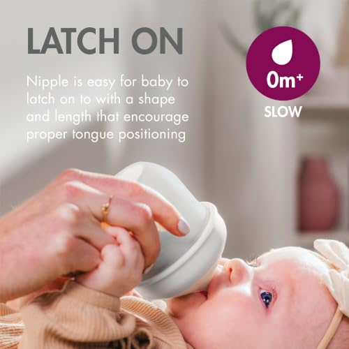 Boon Nursh Bottles - Slow Flow - Silicone Baby Bottles Help Ease Colic Symptoms - Formula and Breast Milk Only Touch Platinum Food-Safe Silicone - Gray - 0-3 Months - 3 Count - 4 Ounce - color: Gray, size: 4 Ounce (3 Count)