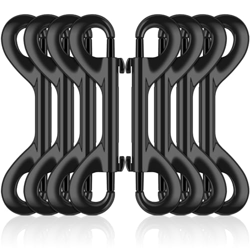 ERKOON Extra Large 4-7/10 inch Double Ended Bolt Snaps Hooks 220lbs Load Capacity Zinc Alloy Double Sided Clips Heavy Duty Trigger Snap for Dogs Leashes/Water Bucket/Horse Feed/Hammocks (8 Pack) - size: 8 Pack