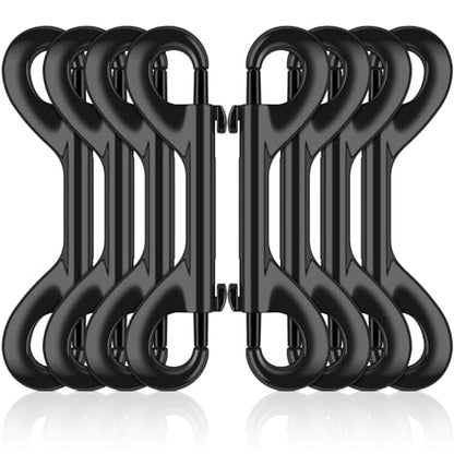 ERKOON Extra Large 4-7/10 inch Double Ended Bolt Snaps Hooks 220lbs Load Capacity Zinc Alloy Double Sided Clips Heavy Duty Trigger Snap for Dogs Leashes/Water Bucket/Horse Feed/Hammocks (8 Pack) - size: 8 Pack