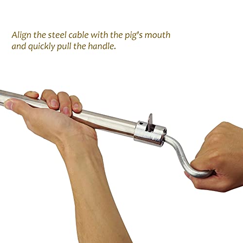 nomal Heavy Duty Hog Catcher Snare Stainless Steel Pig Holder Pig Swine Catcher Pole Animal Catch Pole Catcher Tool