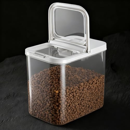 LivLab Mker Pet Food Storage Containers With Lids & Scooper - color: 12KG-White-1