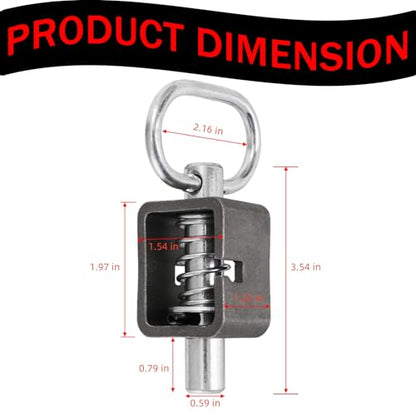 WRINGKIT 4 Pack Spring Latch Lock, Weld-On, 5/8"