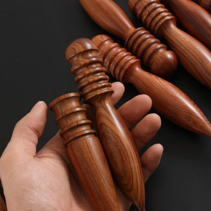 1pc Wood Leather Burnishing Tool, Leather Edge Burnisher Tool, Burnishing Leather Craft Accessories for Leather Working (Style B) - color: Style B