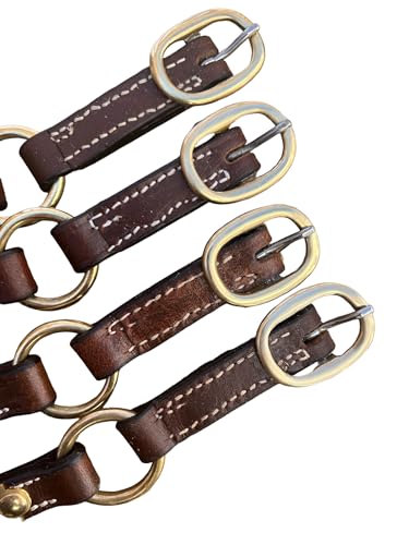 Leaders 3/4" Leather Halter for Horses with Customized Engraved Name Plate Brown Leather with Solid Brass Hardware - size: Pony