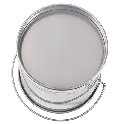 14L Stainless Steel Milk Pail Bucket with Lid, Large Capacity Milk Can Soup Bucket with Portable Handle, for Coffee, Tea, Water, Rice, Sands (14L) - size: 14L