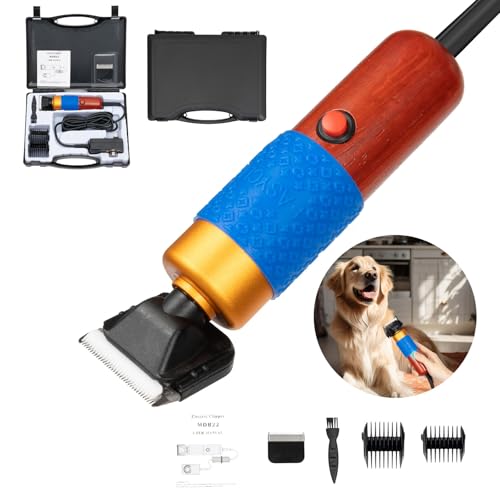 Sheep Clippers 36W,Animal Shearing Machine, Farm Livestock Grooming Kit with Replaceable Blade,2 Guide Comb,Low Noise Horse Trimmer Shaver Kit,Heavy Duty Electric Clippers for Animals
