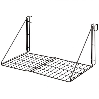 Gisafai 36'' x 18'' Portable Hanging Shelf for Horse Show, Foldable Metal Mesh Tack Shelf, for Horse Trailer, Tack Room, Barn, Stall Organizer Rack Holds Equestrian Items, Folds for Easy Transport