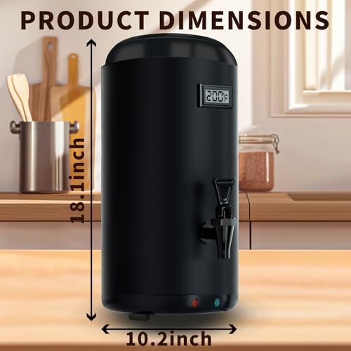 Insulated Beverage Dispenser with Heating Drink Dispenser, Electric Heating Beverage Dispenser-75 Cup Hot&Cold water Urn, Hot Drink Beverage-Stainless Steel Hot Drink Dispenser 12 L/3.2 Gallon