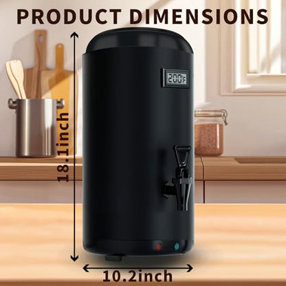 Insulated Beverage Dispenser with Heating Drink Dispenser, Electric Heating Beverage Dispenser-75 Cup Hot&Cold water Urn, Hot Drink Beverage-Stainless Steel Hot Drink Dispenser 12 L/3.2 Gallon