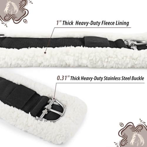 Western Cinch for Horses, 1" Thick Soft Fleece Lined Saddle Cinch Girth - size: 28inch