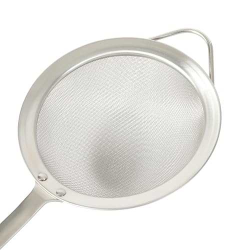 Sur La Table Kitchen Essential Stainless Steel W/Walnut Handle 5.5 Inch Mesh Strainer and Sifter