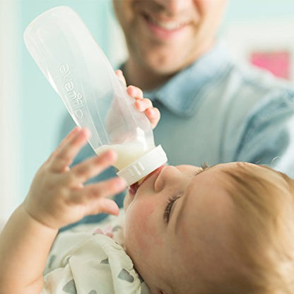 Evenflo Feeding Classic Tinted Plastic Standard Neck Bottles for Baby, Infant and Newborn - Teal/Green/Blue, 8 Ounce (Pack of 12) - color: Transparent