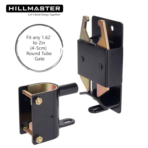 HILLMASTER 2 Pack Heavy Duty 2 Way Farm Gate Latch, Two Way Fence Gate Latch for Metal Gates Livestock Cattle Gate Latches Gate Hardware for Horse Corrals, Ranches(Screws and Instructions Included) - size: 2 Pack