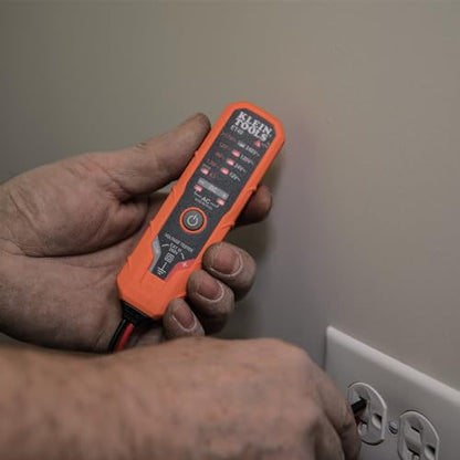 Klein Tools ET40VP Voltage Test Kit, GFCI Receptacle Tester, AC/DC Voltage Tester, Detects Common Electrical Wiring Problems - size: 2-Piece Tester Kit