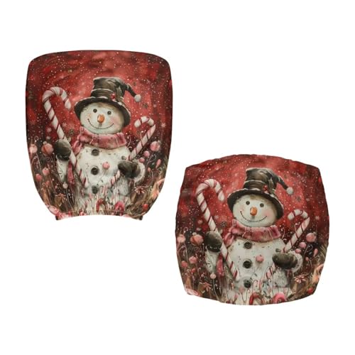 Christmas Snowman Candy Office Chair Covers Stretchable Office Chair Seat Cover 2 Piece Washable Gaming Chair Cover Universal Fit Most Wheelchairs Computer Chairs Gaming Chair - color: Christmas Snowman Candy