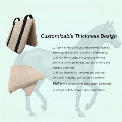 Western Felt Wider Wither Pad - color: Cream, size: Medium