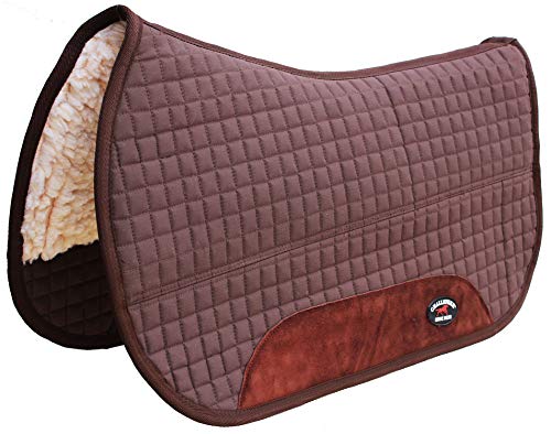 Equine Western Horse Saddle PAD 28X32 Double Back Fleece Lined Brown 3996